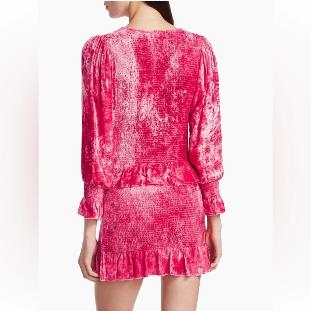 NWT Loveshackfancy Evan dress grenadine pink XS - Picture 15 of 15